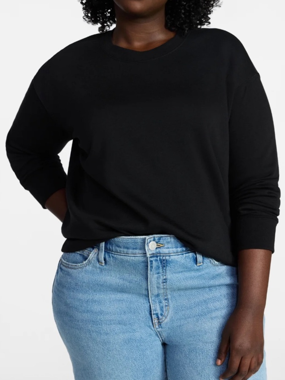 Women's Plus Size Fleece Sweatshirt with Long Sleeves 3X - Picture 1 of 9